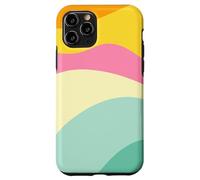 Retro Waves Swirls Pastel Rainbow Wavy Stripes 70s Aesthetic Carcasa para iPhone 11 Pro
