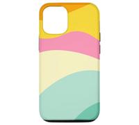 Retro Waves Swirls Pastel Rainbow Wavy Stripes 70s Aesthetic Carcasa para iPhone 12/12 Pro