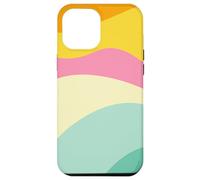Retro Waves Swirls Pastel Rainbow Wavy Stripes 70s Aesthetic Carcasa para iPhone 12 Pro MAX