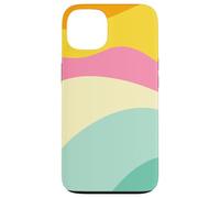 Retro Waves Swirls Pastel Rainbow Wavy Stripes 70s Aesthetic Carcasa para iPhone 13