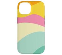 Retro Waves Swirls Pastel Rainbow Wavy Stripes 70s Aesthetic Carcasa para iPhone 14