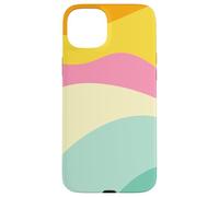 Retro Waves Swirls Pastel Rainbow Wavy Stripes 70s Aesthetic Carcasa para iPhone 15 Plus