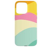 Retro Waves Swirls Pastel Rainbow Wavy Stripes 70s Aesthetic Carcasa para iPhone 15 Pro MAX