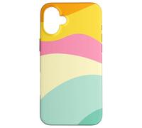 Retro Waves Swirls Pastel Rainbow Wavy Stripes 70s Aesthetic Carcasa para iPhone 16 Plus