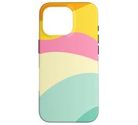 Retro Waves Swirls Pastel Rainbow Wavy Stripes 70s Aesthetic Carcasa para iPhone 16 Pro
