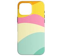 Retro Waves Swirls Pastel Rainbow Wavy Stripes 70s Aesthetic Carcasa para iPhone 16 Pro MAX