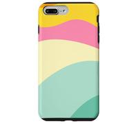 Retro Waves Swirls Pastel Rainbow Wavy Stripes 70s Aesthetic Carcasa para iPhone 7 Plus/8 Plus