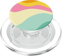Retro Waves Swirls Pastel Rainbow Wavy Stripes 70s Aesthetic PopSockets PopGrip para MagSafe