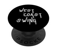 Retro WCS West Coast Swing Dance tee para Westies PopSockets PopGrip Adhesivo