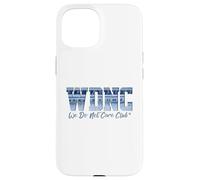 Retro WDNC Club | We Do Not Care, Denim Jeans Style Graphic Carcasa para iPhone 15