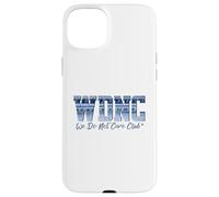 Retro WDNC Club | We Do Not Care, Denim Jeans Style Graphic Carcasa para iPhone 15 Plus