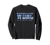 Retro WDNC Club | We Do Not Care, Denim Jeans Style Graphic Sudadera