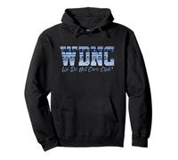 Retro WDNC Club | We Do Not Care, Denim Jeans Style Graphic Sudadera con Capucha