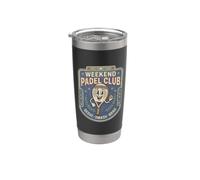 Retro Weekend Padel Club Serve Smash Brag Padel Tenis Vaso térmico de acero inoxidable de doble pared