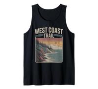Retro West Coast Trail Canada Vintage Senderismo Trekking Camiseta sin Mangas