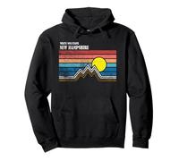 Retro White Mountains New Hampshire Sudadera con Capucha