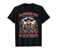 Retro Wild West - Cabalgata en la eternidad Día de los Muertos Skull Camiseta