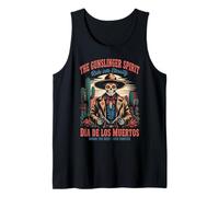Retro Wild West - Cabalgata en la eternidad Día de los Muertos Skull Camiseta sin Mangas