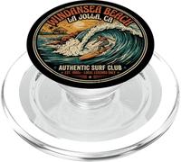 Retro Windansea Beach La Jolla CA Surfer Wave Legend PopSockets PopGrip para MagSafe