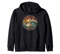 Retro Windansea Beach La Jolla CA Surfer Wave Legend Sudadera con Capucha