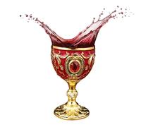 Retro Wine Glasses - 30ml Vintage European Metal Liquor Chalice, Elegant Glassware for Cocktail Tequila Vodka Whiskey Brandy Sake Drinks, Kitchen Bar Accessory for Party Holiday Wedding Birthday