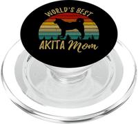 Retro World'S Best Akita Mom Colorido Vintage Akita Mama PopSockets PopGrip para MagSafe
