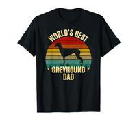 Retro World'S Best Greyhound Dad Vintage Greyhound Daddy Camiseta