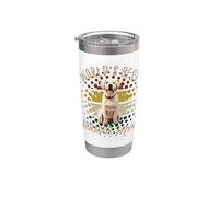 Retro World's Best Labrador Mom Orgulloso Amarillo Labrador Mama Vaso térmico de acero inoxidable de doble pared