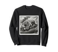 Retro WW2 Piloto WWII Funny Pug Guerra Mundial Meme Memorabilia Sudadera