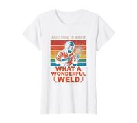 Retro Y Pienso para Mí Mismo Qué Maravillosa Soldadura De Soldadura Camiseta gráfica económica, Mujer, Blanco, M