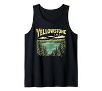 Retro Yellowstone National Park Lake Vintage Style 80s Camiseta sin Mangas
