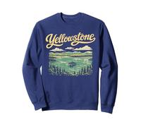 Retro Yellowstone National Park Lake Vintage Style 80s Sudadera