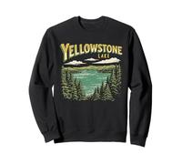 Retro Yellowstone National Park Lake Vintage Style 80s Sudadera