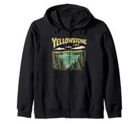 Retro Yellowstone National Park Lake Vintage Style 80s Sudadera con Capucha