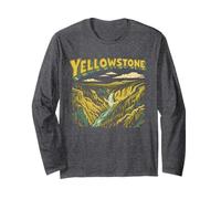Retro Yellowstone National Park Vintage Style Classic Manga Larga