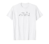 Retro Yoga Poses Sequence Meditation Zen Design Camiseta