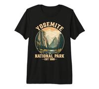 Retro Yosemite National Park USA California Hiking Souvenir Camiseta Premium