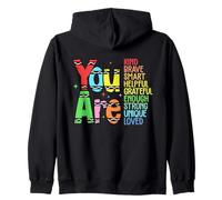 Retro You Are Kind Smart Brave Teacher - Lindo regreso a la escuela Sudadera con Capucha