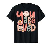 Retro You Are Loved Inspiración Motivacional Vibraciones positivas Camiseta