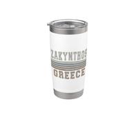 Retro Zakynthos Grecia Vaso térmico de acero inoxidable de doble pared