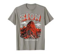 Retro Zion National Park Vintage Style Angels Landing Utah Camiseta