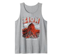 Retro Zion National Park Vintage Style Angels Landing Utah Camiseta sin Mangas