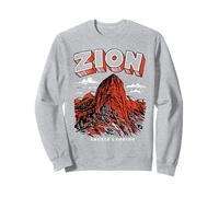 Retro Zion National Park Vintage Style Angels Landing Utah Sudadera