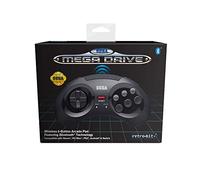 Retrobit - Sega Mega Drive Manette 8 boutons sans fil Bluetooth - Compatible Switch/PC/Mac/Steam/Raspberry Pi/Android/PS3 - Edition Noir [Importación francesa]