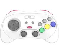 retro-bit SEGA Saturn 2.4GHz Pro Controlador inalámbrico para Nintendo Switch, Receptores Saturn y USB incluidos, Edición Blanca