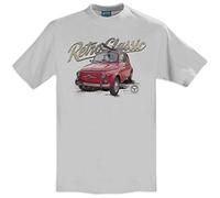 RetroClassic 1965 Fiat 500 Car - Camiseta para hombre Gris Gris Pacífico. L