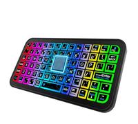 Retroiluminación inalámbrica - Mini teclado inalámbrico portátil iluminado y recargable a color, delgado compañero de viaje para escribir en varios dispositivos | Conexión entre smartphones