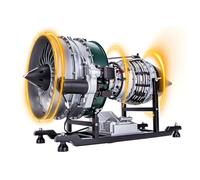 Retrol - Kit de modelo de motor de vapor, motor turbofan mecánico de doble carrete 1/10, más de 1000 piezas de motor eléctrico de avión, kit de demostración de experimentos científicos físicos para