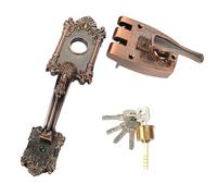 Retros Styles - Juego de herrajes de seguridad para puertas de aleación de zinc con un solo agujero, se adapta a la mayoría de grosor estándar ajustable