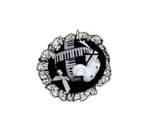 Retros Styles - Pinza para el pelo de conejitos de encaje, accesorio para el pelo de conejos góticos, accesorios para eventos temáticos y cosplay, clip de conejo gótico de moda